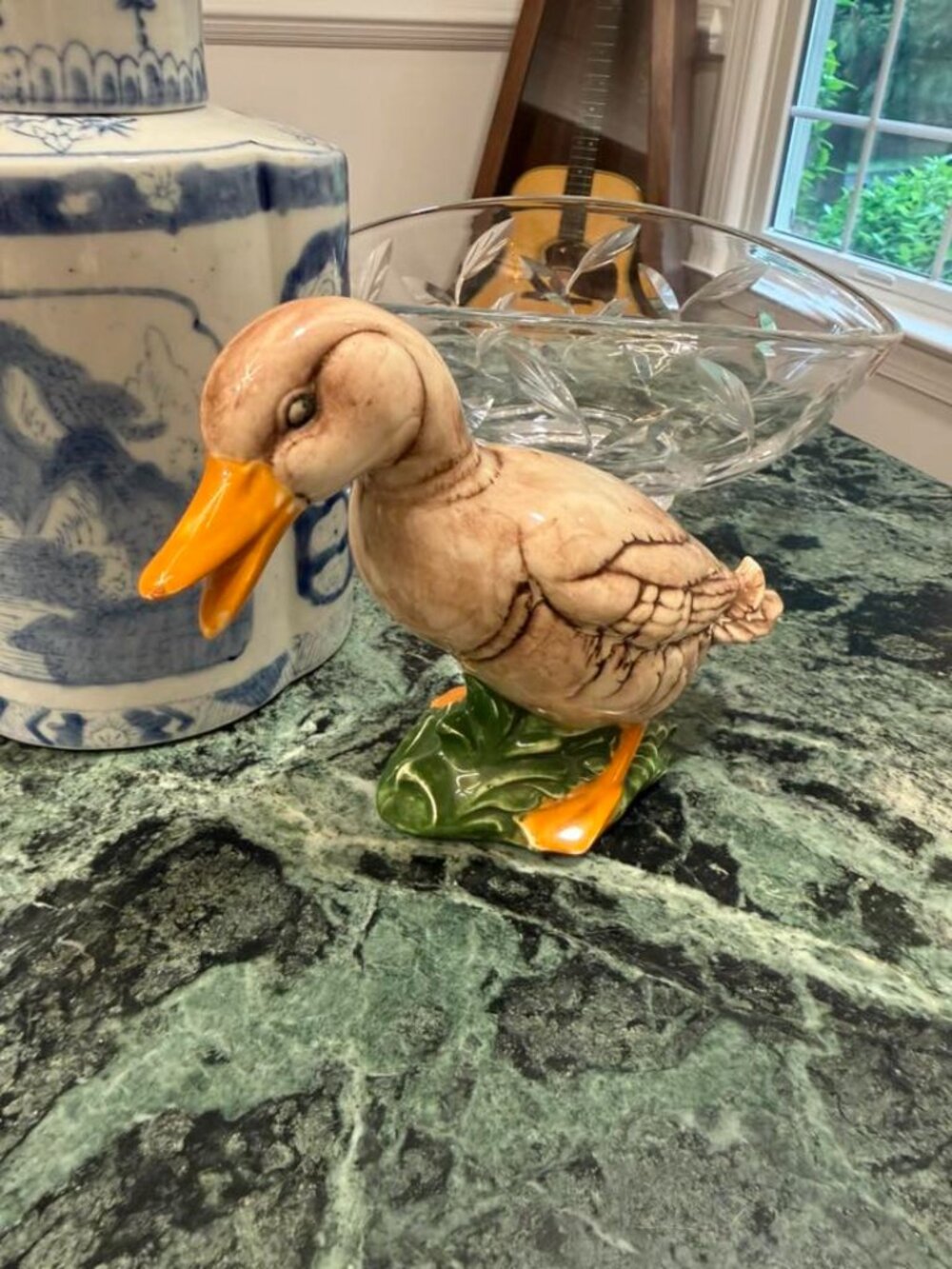 Vintage Ceramic Duck Planter / Figurine Cottagecore, Grandmillennial, Farmhouse